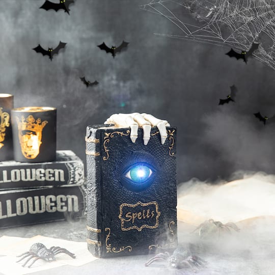 Glitzhome® 8" Lighted Halloween Ghostbuster Book